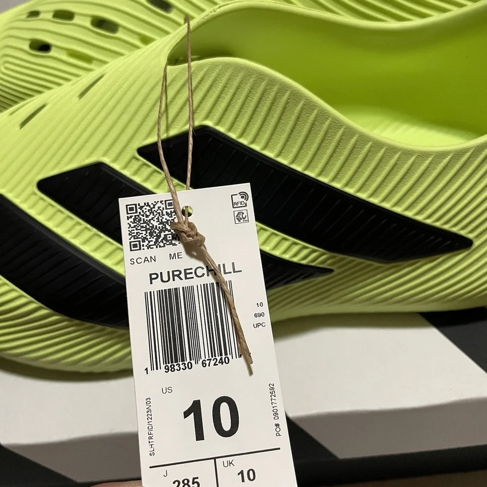 Adidas Pure Chill Sneakers Shoes KH6673 Mens 10 Neon Lime Green Athletic NEW